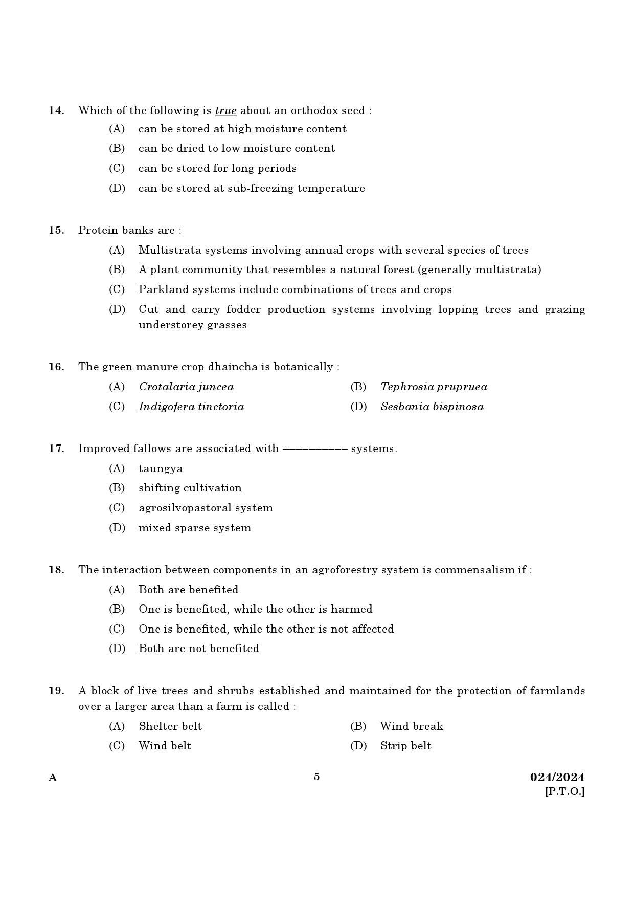 KPSC Range Forest Officer Exam 2024 Code 0242024 3