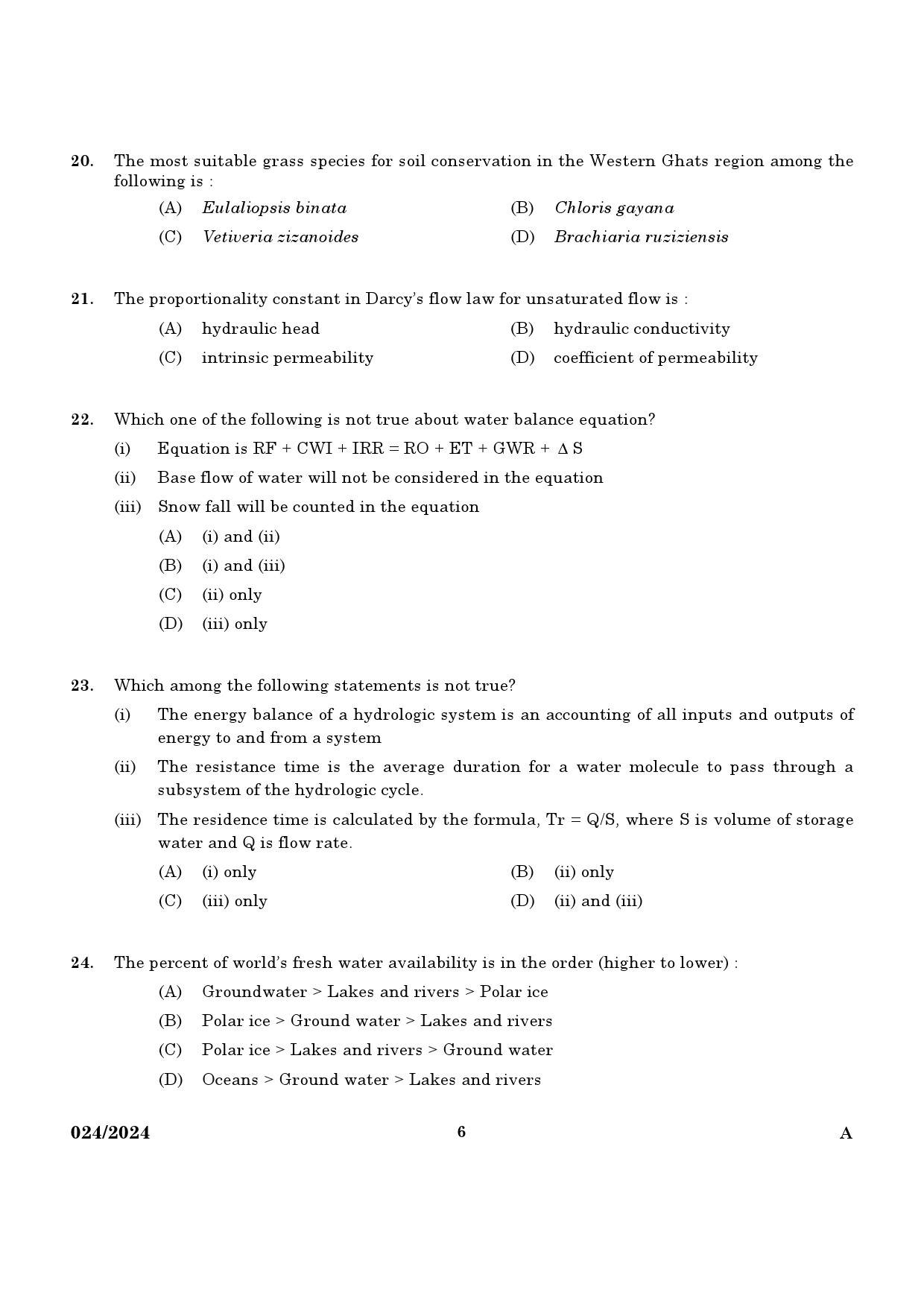 KPSC Range Forest Officer Exam 2024 Code 0242024 4