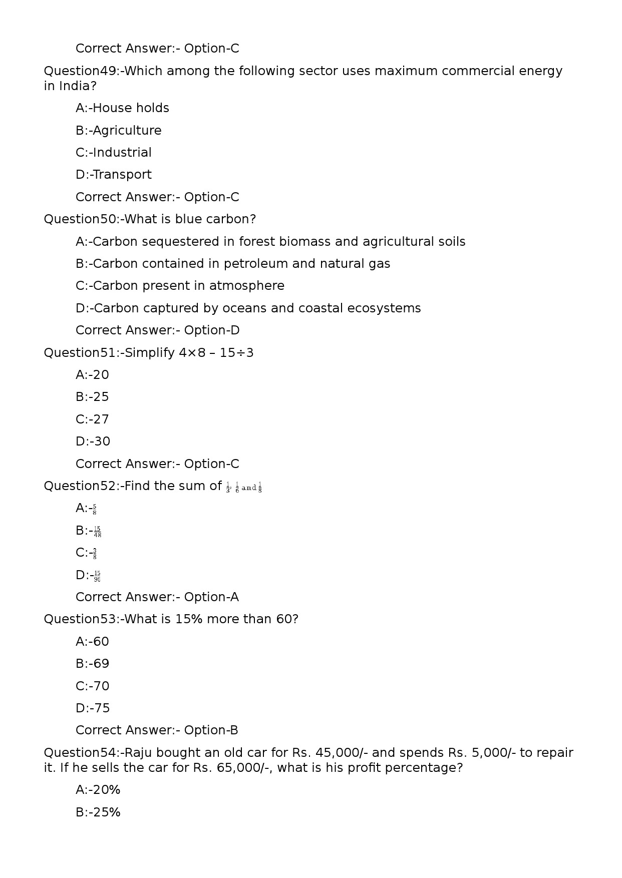 KPSC Range Forest Officer Kannada Exam 2023 Code 1032023OL 10