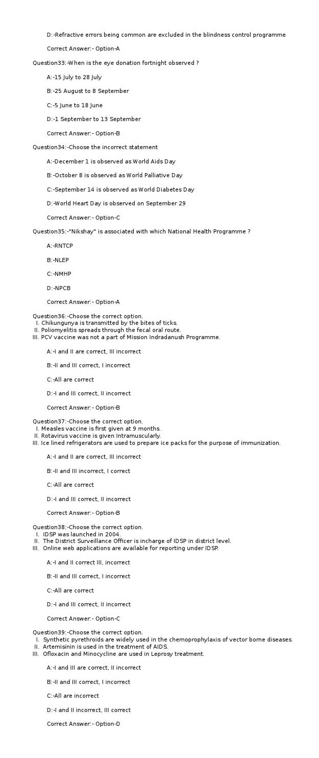 KPSC Health Inspector Grade II Exam 2022 Code 922022OL 5