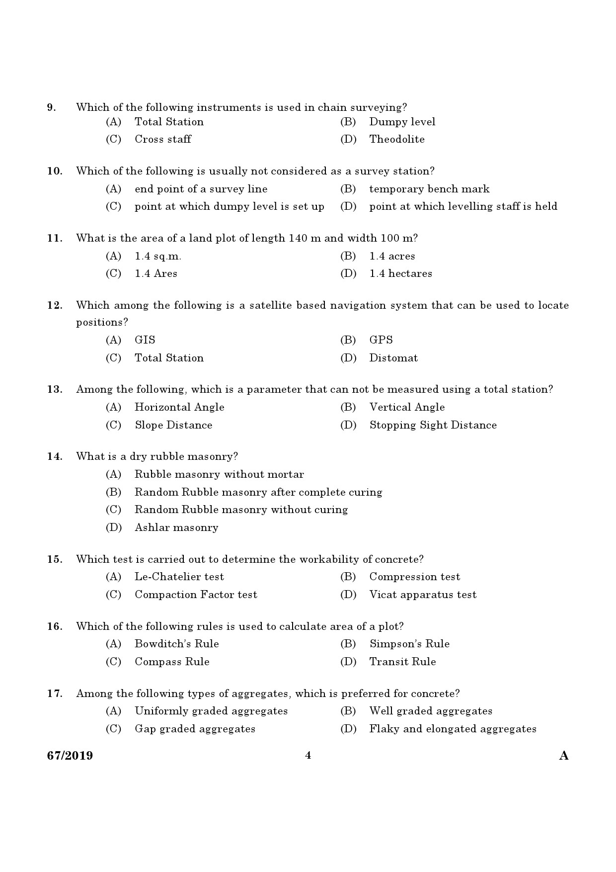 KPSC Industries Extension Officer Exam 2019 Code 672019 2