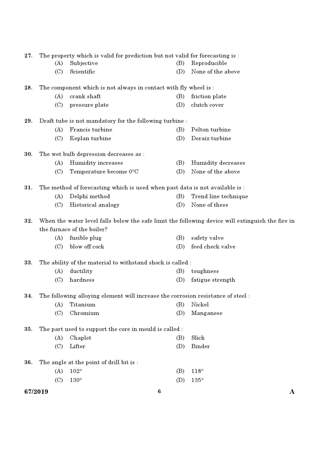 KPSC Industries Extension Officer Exam 2019 Code 672019 4