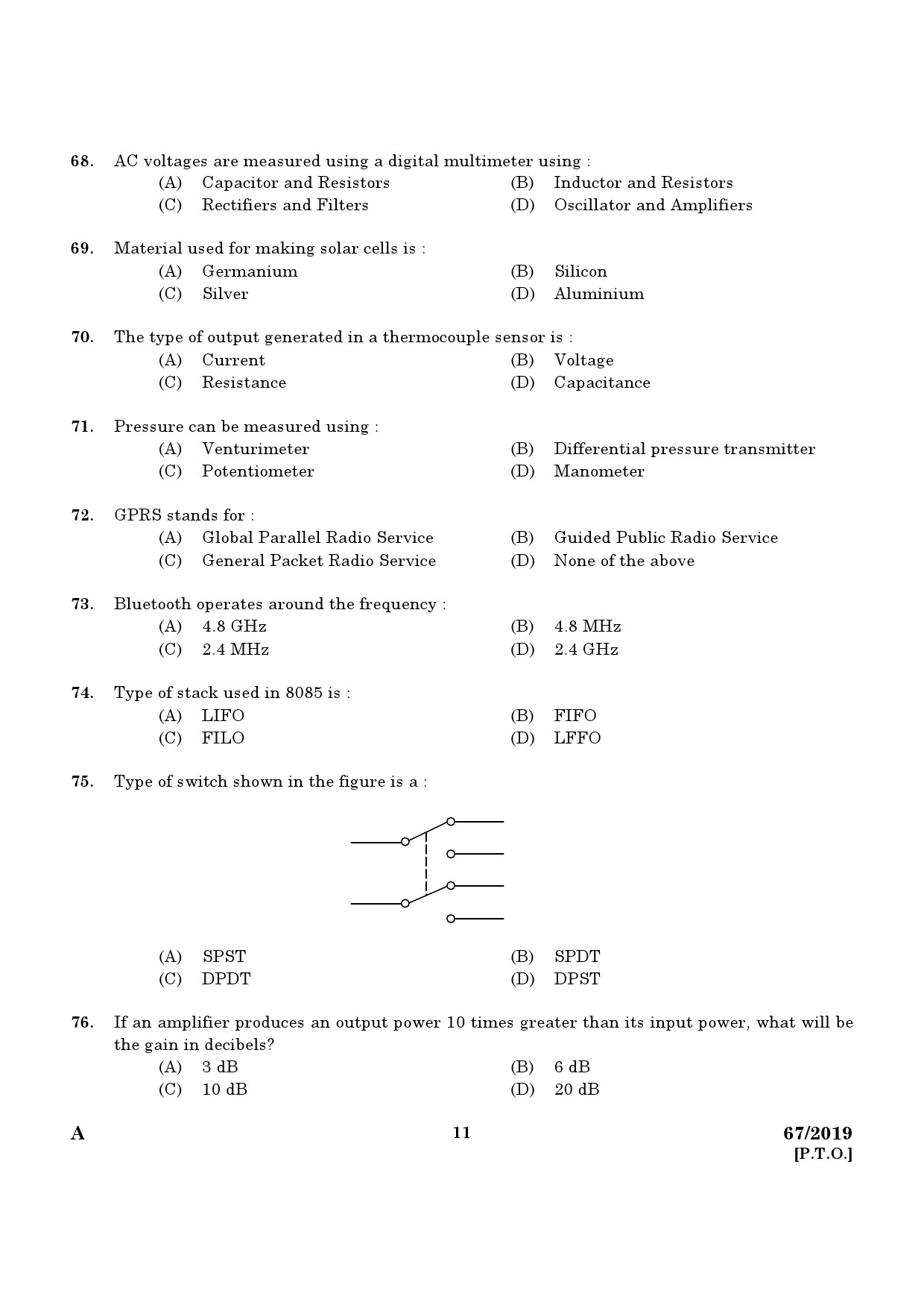 KPSC Industries Extension Officer Exam 2019 Code 672019 9