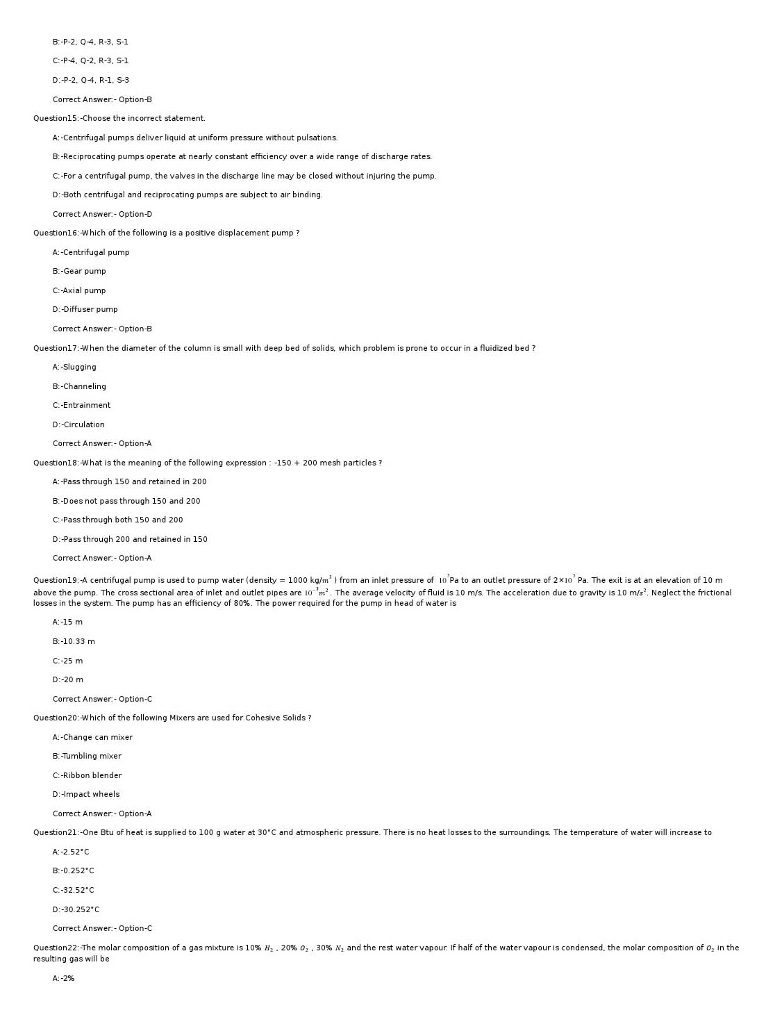 KPSC Instructor Grade I in Chemical Engineering Exam 2022 Code 672022OL 3