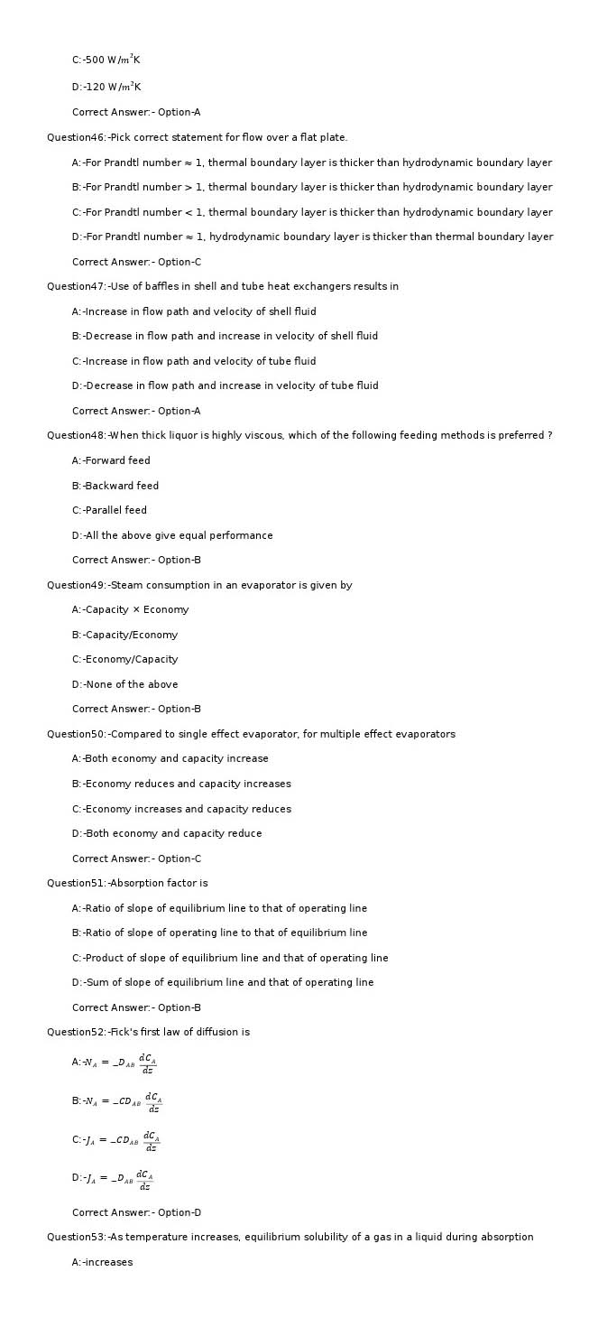 KPSC Instructor Grade I in Chemical Engineering Exam 2022 Code 672022OL 7