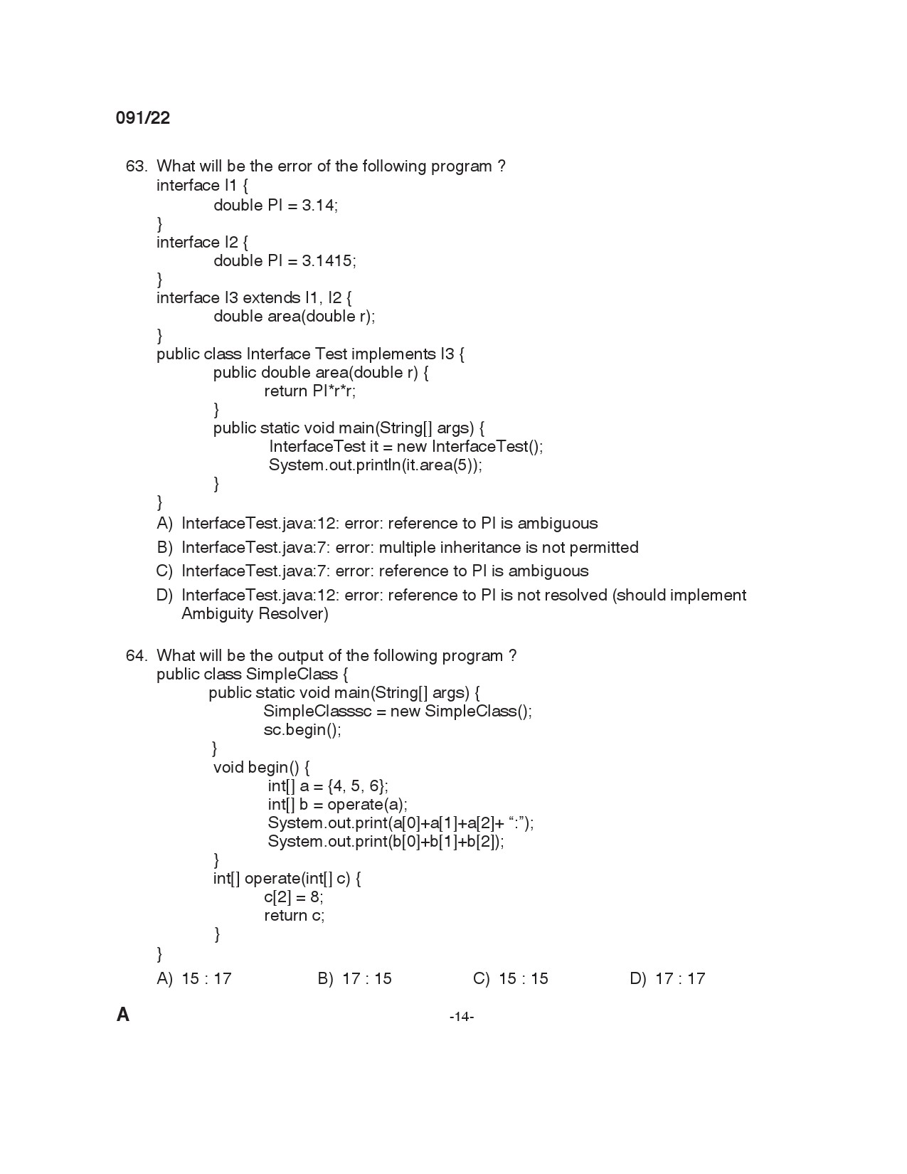 KPSC Instructor Grade I in Information Technology Exam 2022 Code 912022 13