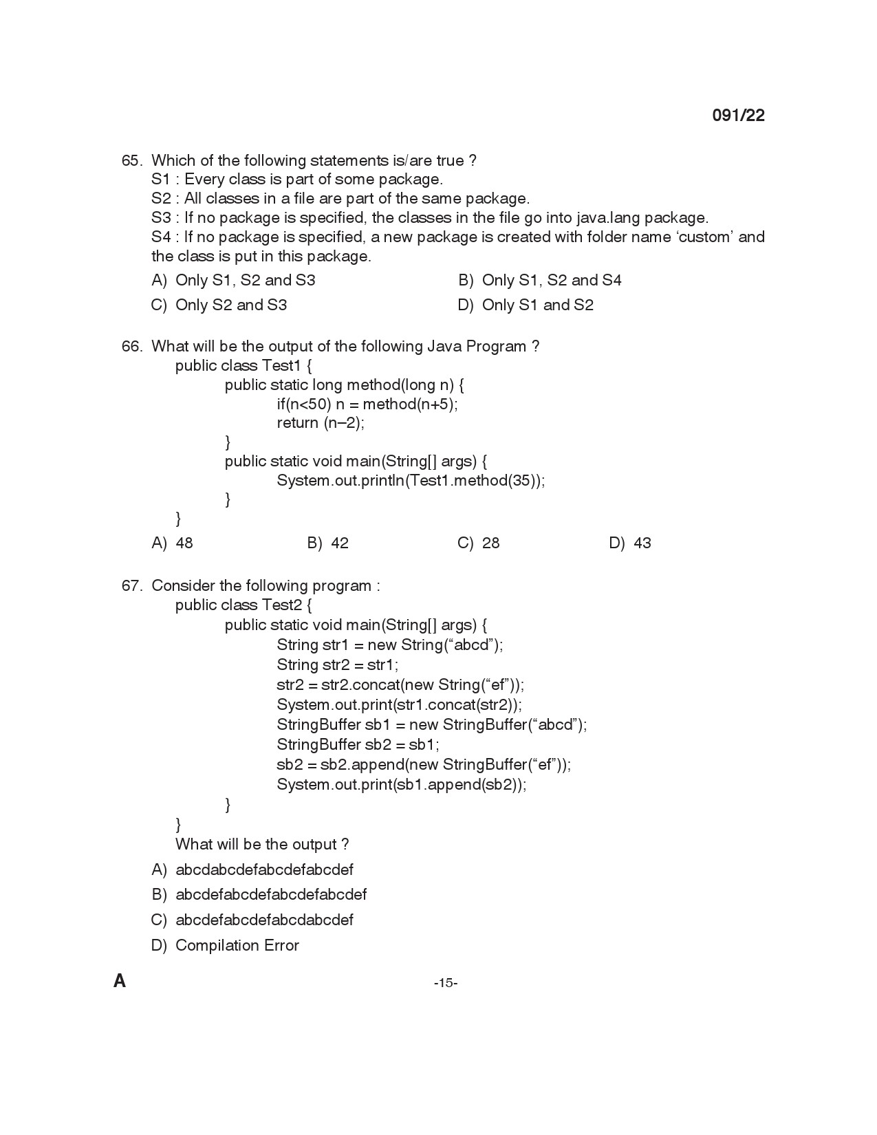 KPSC Instructor Grade I in Information Technology Exam 2022 Code 912022 14