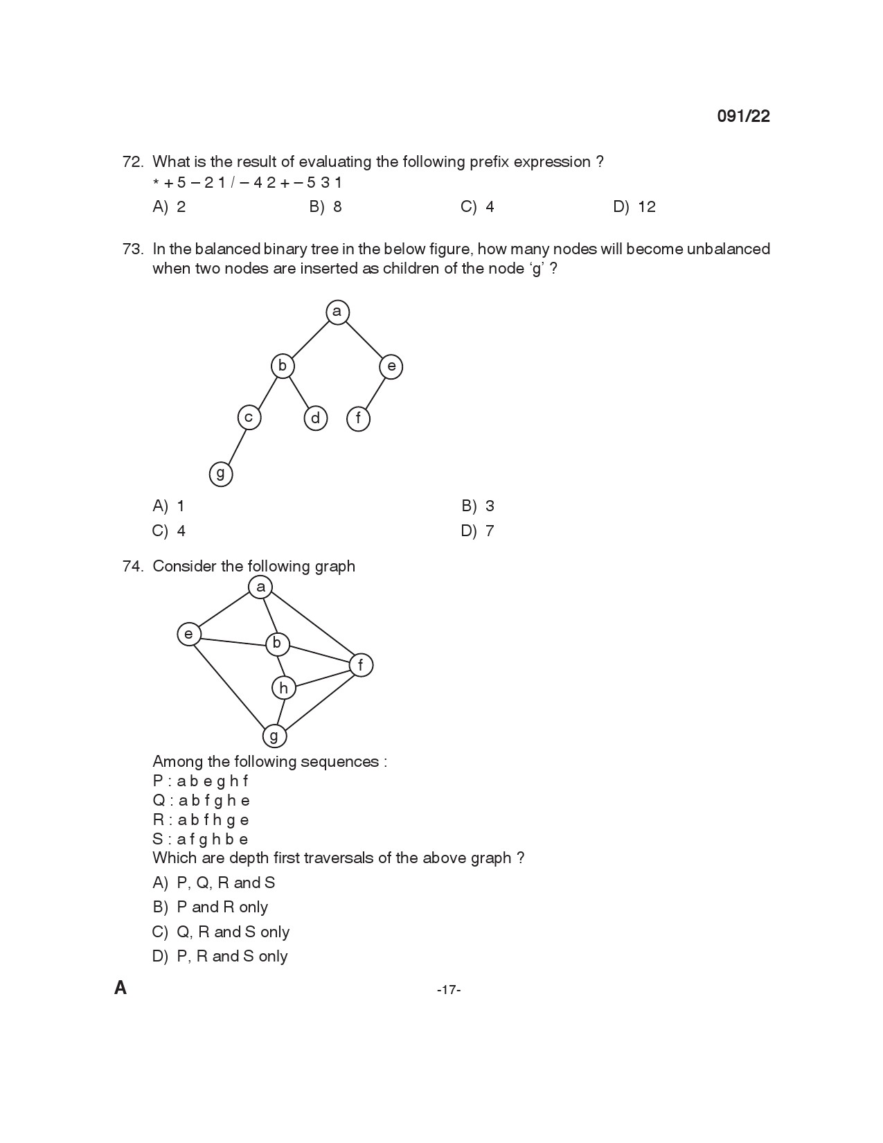 KPSC Instructor Grade I in Information Technology Exam 2022 Code 912022 16