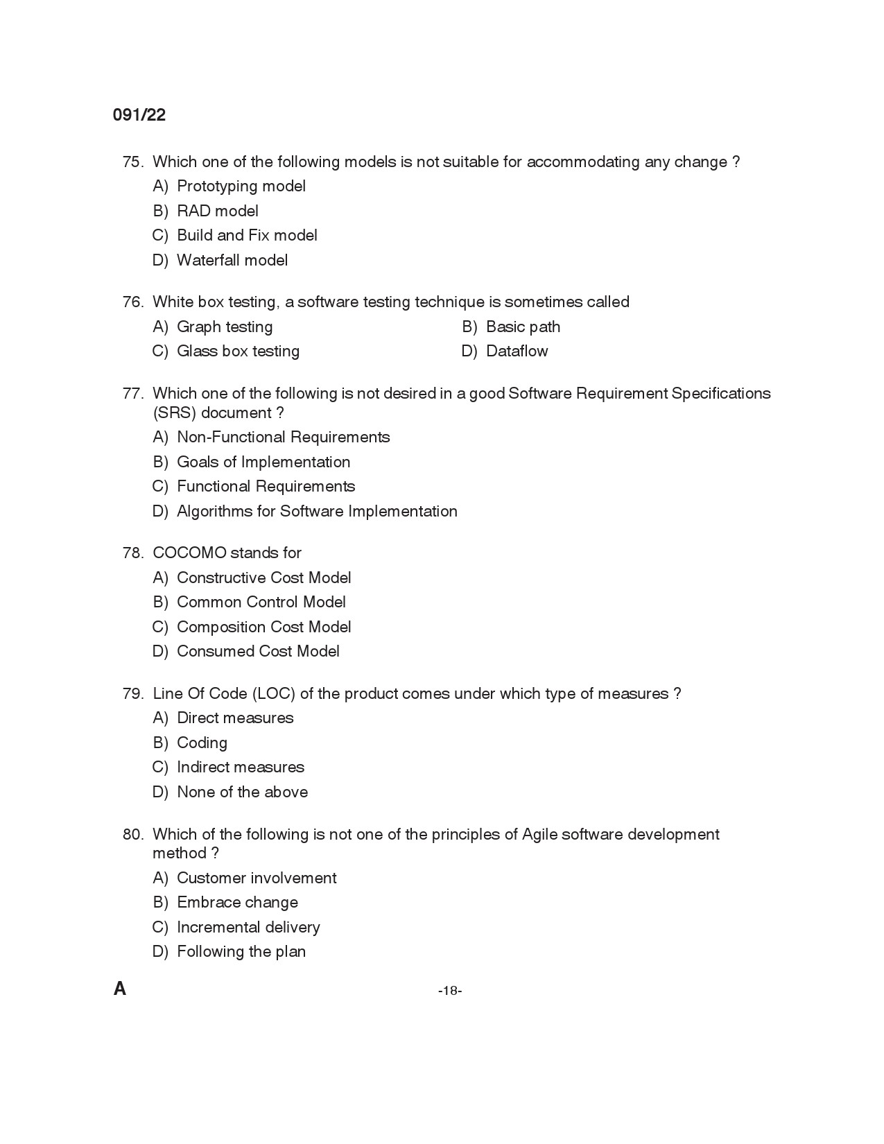 KPSC Instructor Grade I in Information Technology Exam 2022 Code 912022 17