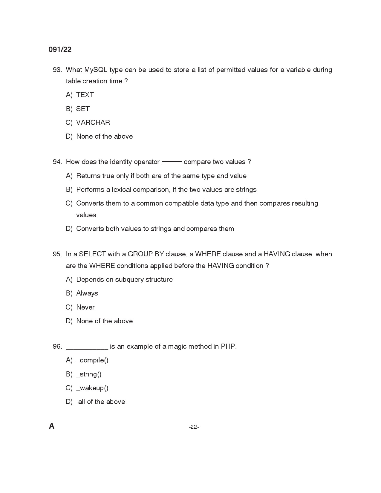 KPSC Instructor Grade I in Information Technology Exam 2022 Code 912022 21