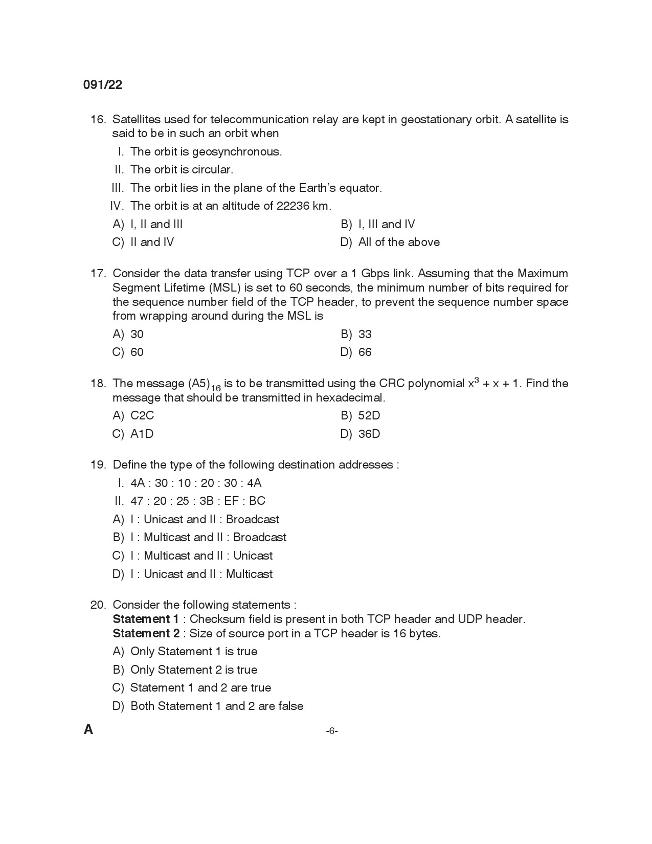 KPSC Instructor Grade I in Information Technology Exam 2022 Code 912022 5