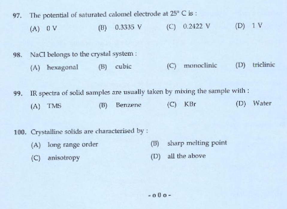 KPSC Laboratory Assistant Factory Exam 2014 Code 1402014 12