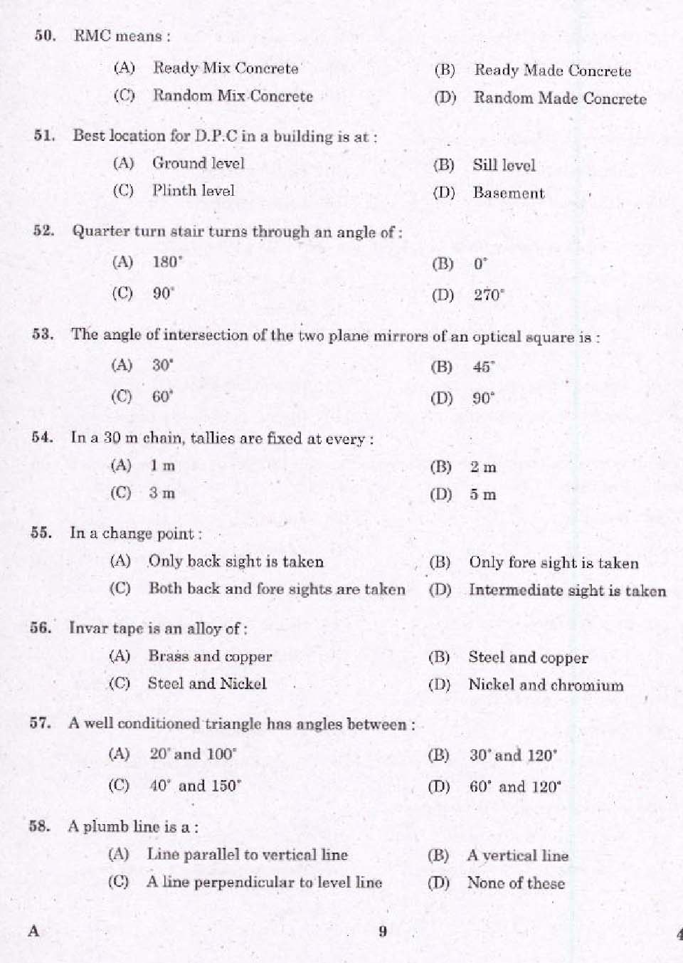 KPSC Laboratory Technical Assistant Civil Exam 2015 Code 412015 7