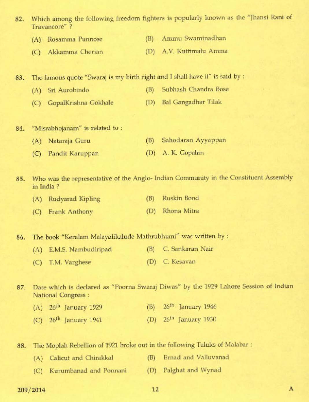 Laboratory Technical Assistant Agriculture Nursery Management Exam 2014 10