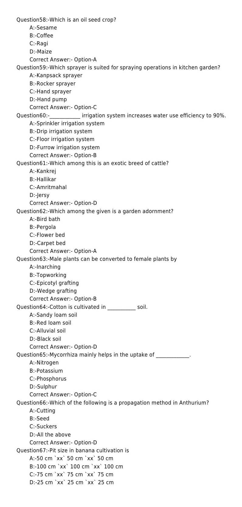 Laboratory Technical Assistant Agriculture Nursery Management Exam 2018 7