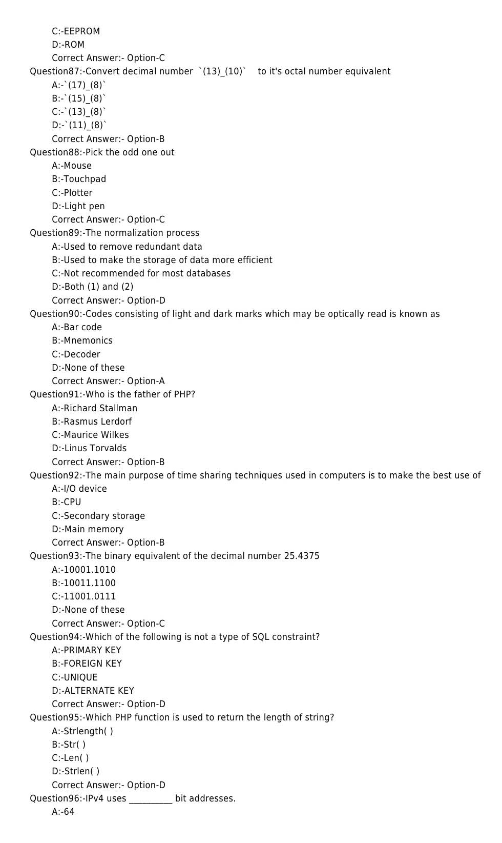 Laboratory Technical Assistant Computer Application Exam 2017 Code 942017OL 10