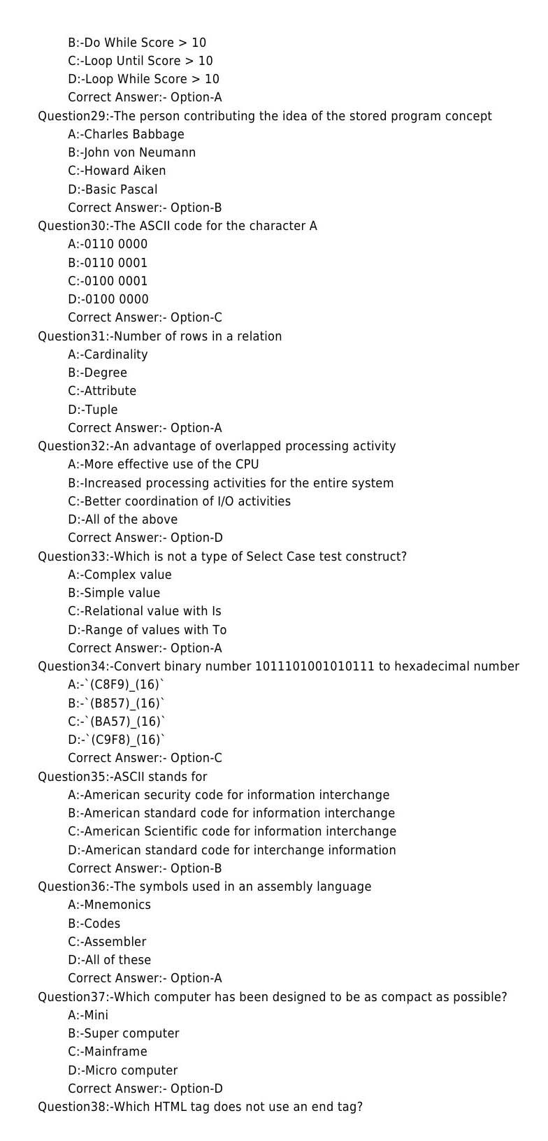 Laboratory Technical Assistant Computer Application Exam 2017 Code 942017OL 4