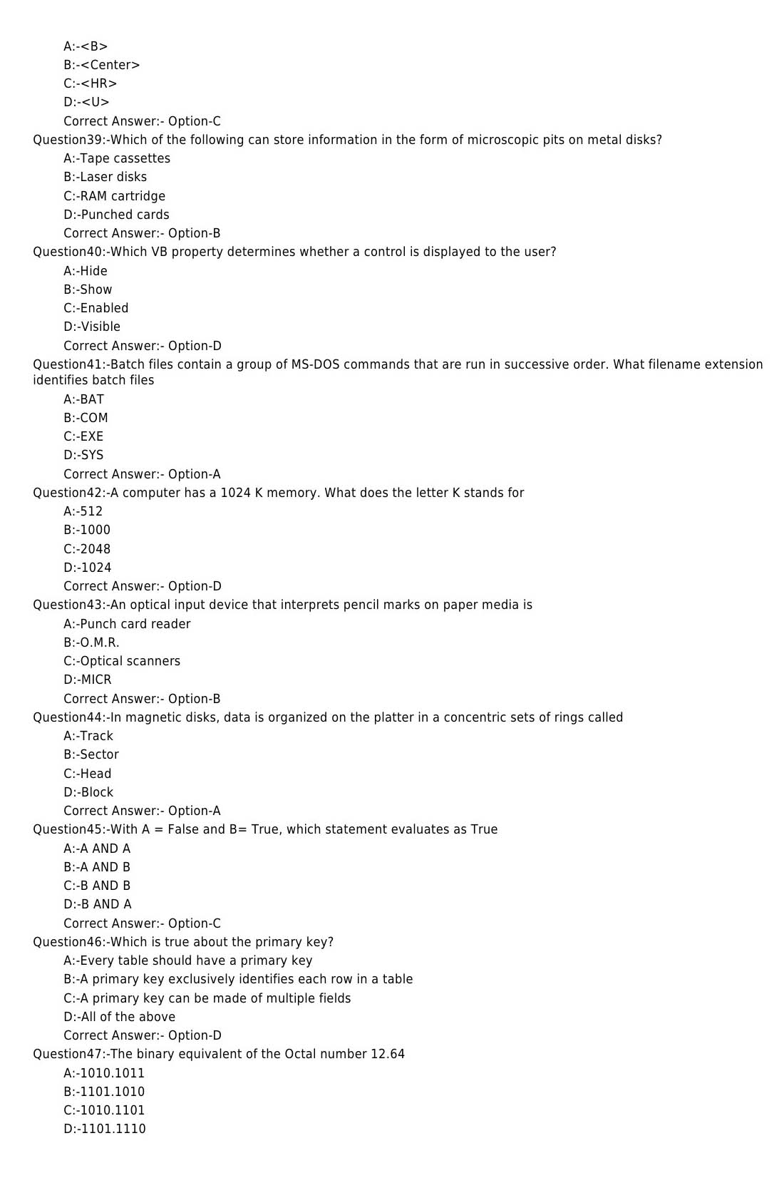 Laboratory Technical Assistant Computer Application Exam 2017 Code 942017OL 5