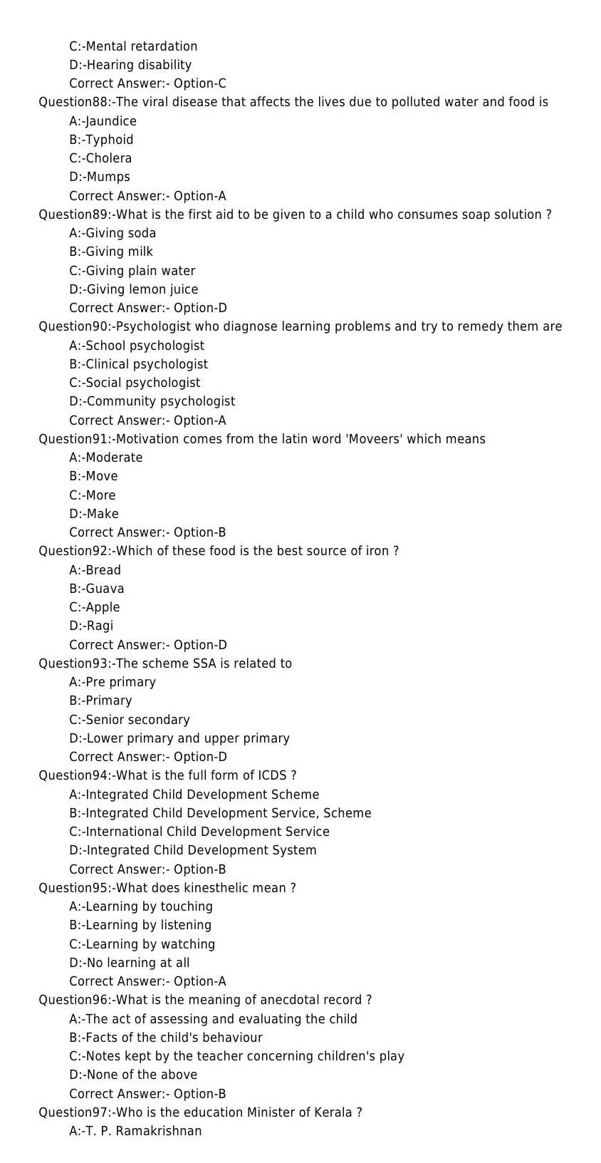 Laboratory Technical Assistant Creche and Pre School Management Exam 2017 10