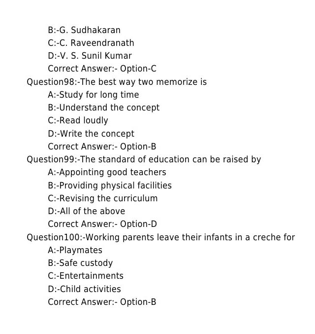 Laboratory Technical Assistant Creche and Pre School Management Exam 2017 11