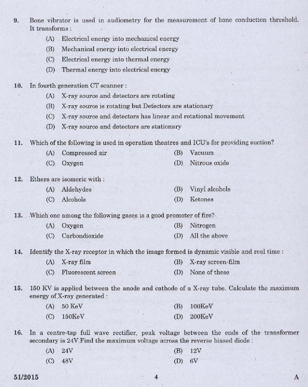 Laboratory Technical Assistant Maintenance and Operation of Bio Medical Equipments 2015 2