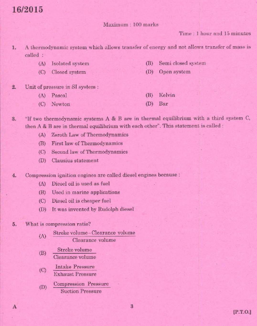 Laboratory Technical Assistant Maintenance and Operation of Marine Engines 2015 1