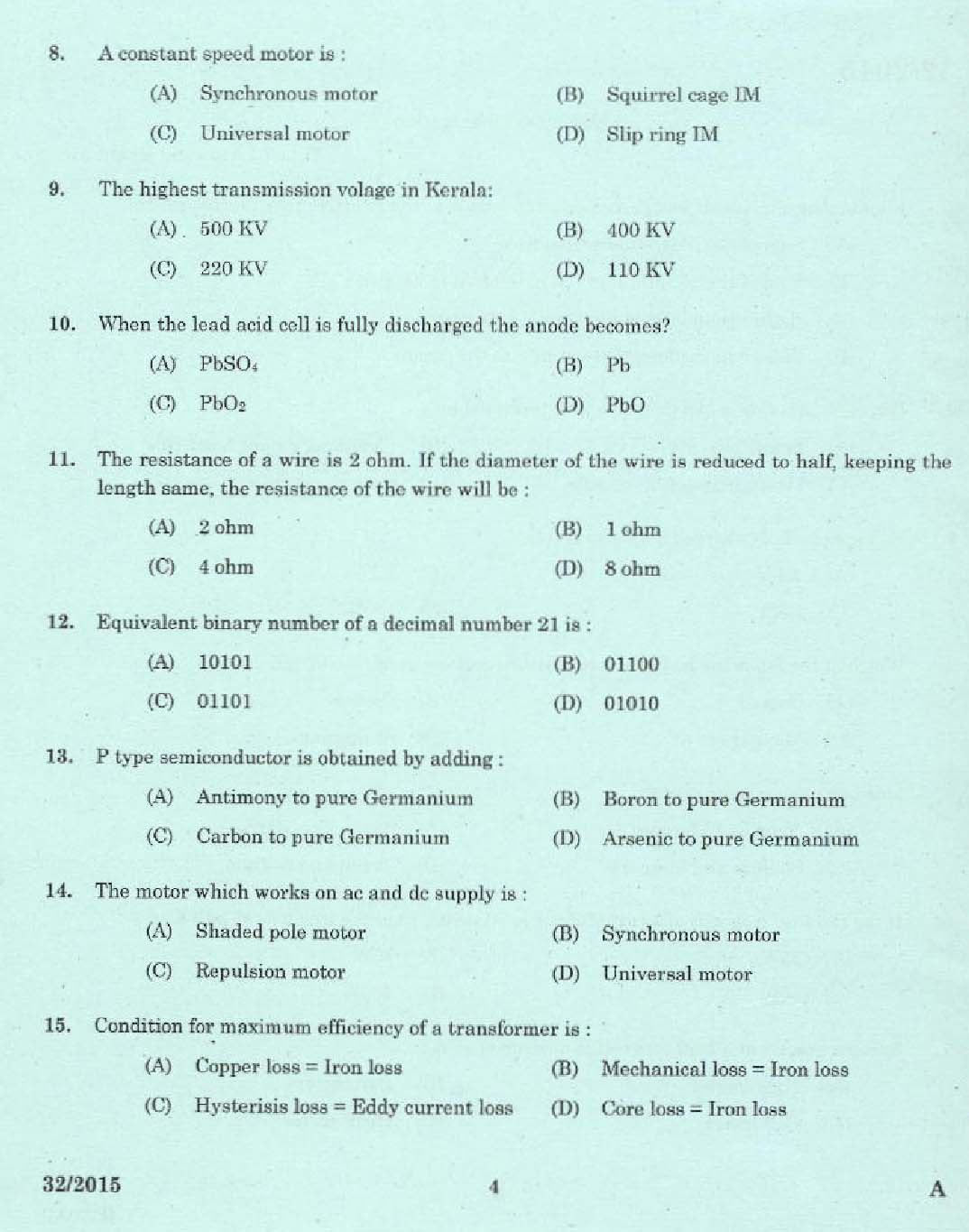 Laboratory Technical Assistant Maintenance and Repairs of Domestic Appliances 2015 2