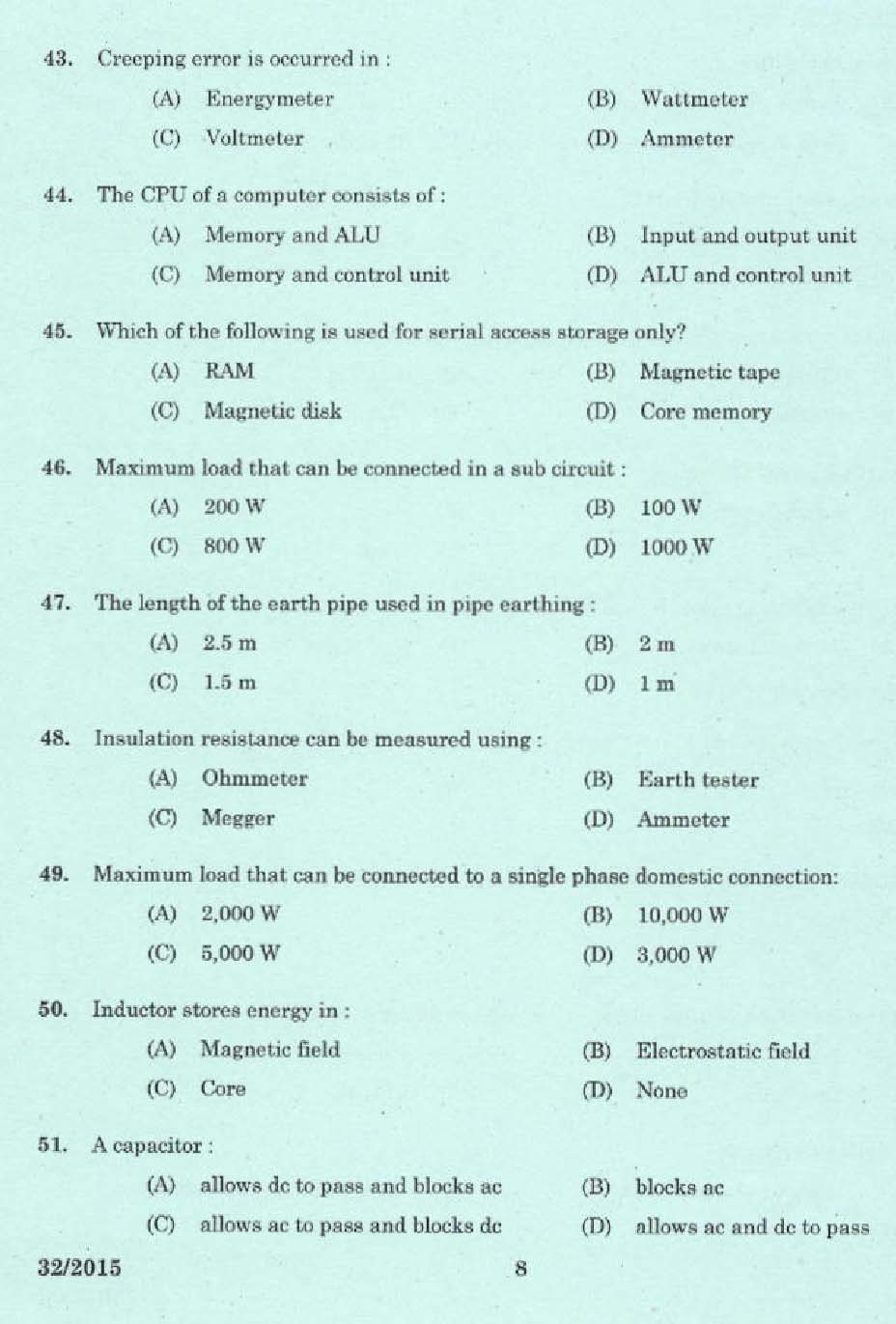 Laboratory Technical Assistant Maintenance and Repairs of Domestic Appliances 2015 6