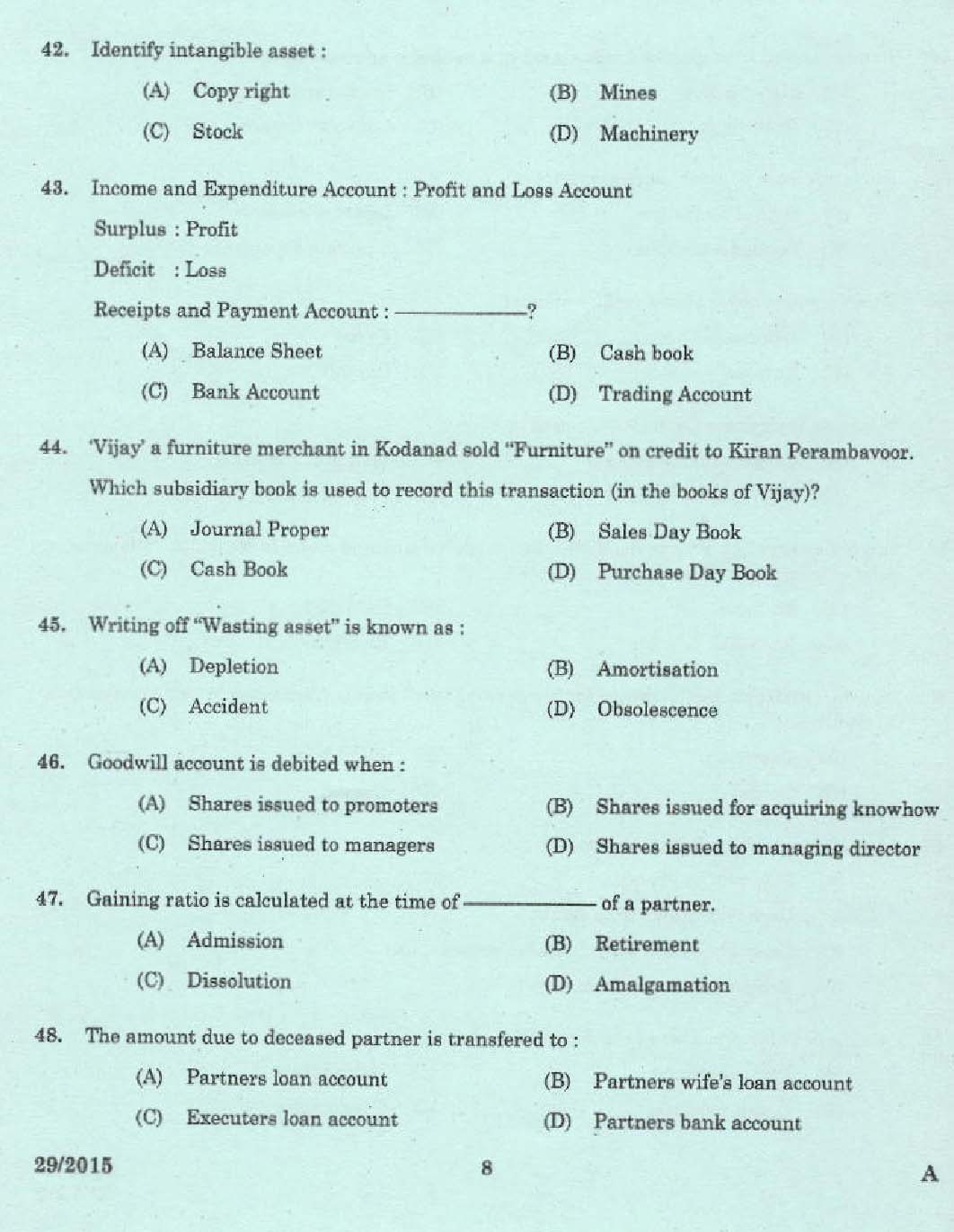 Laboratory Technical Assistant Marketing and Salesmanship Exam 2015 6