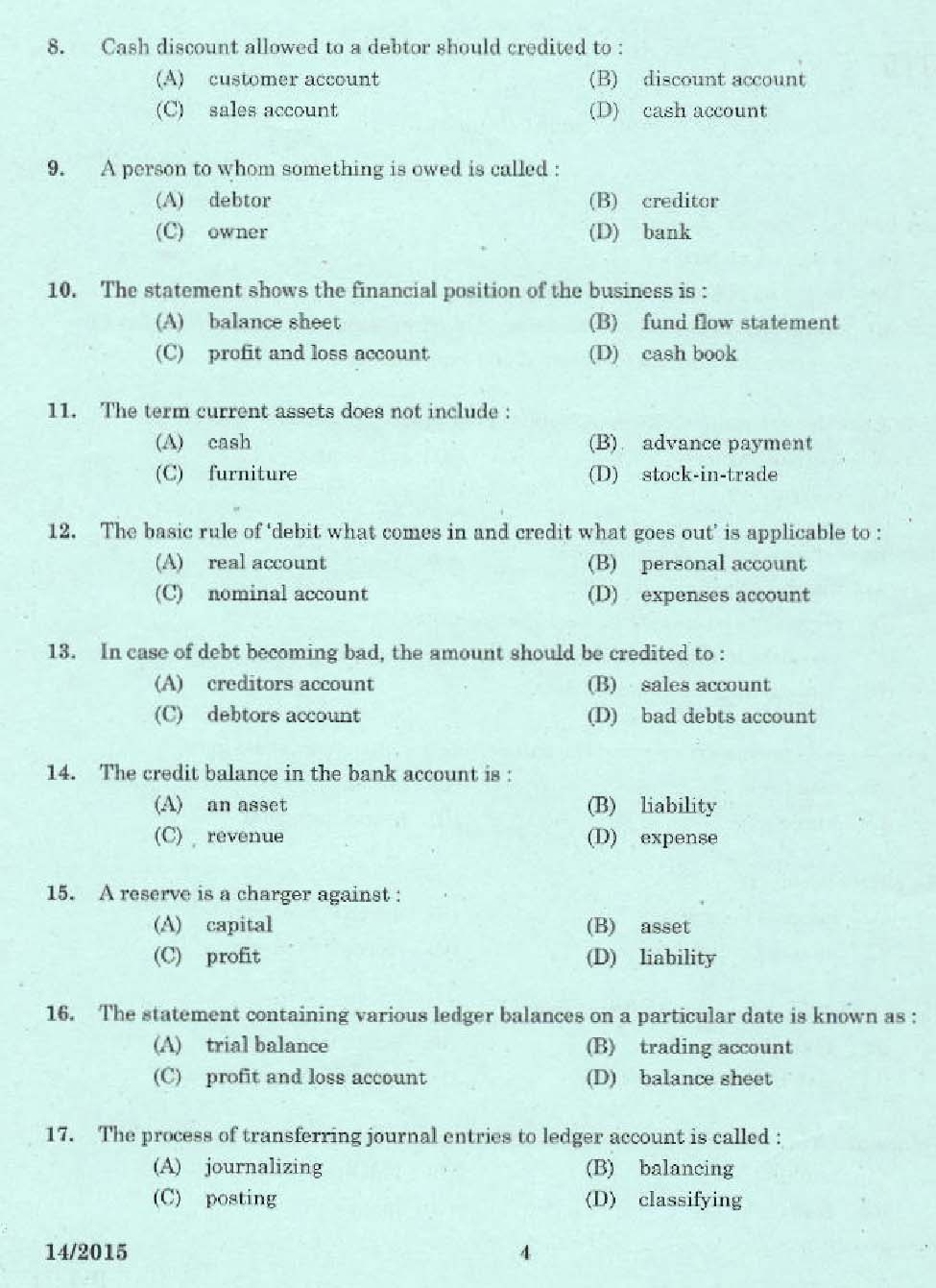 Laboratory Technical Assistant Reception Book Keeping and Communication 2015 2