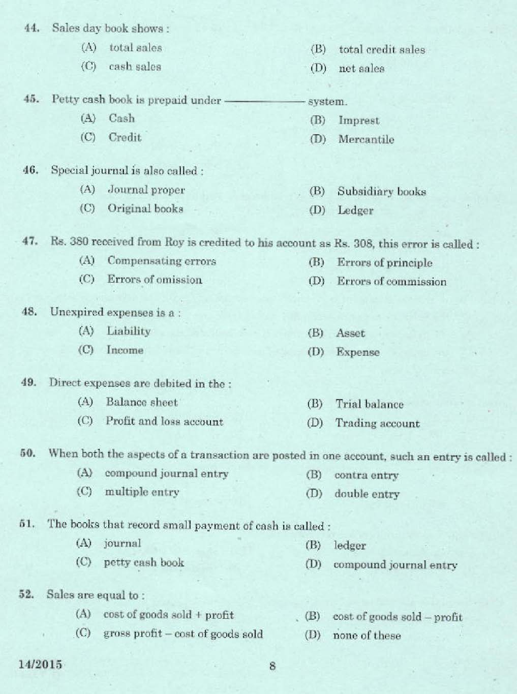 Laboratory Technical Assistant Reception Book Keeping and Communication 2015 6