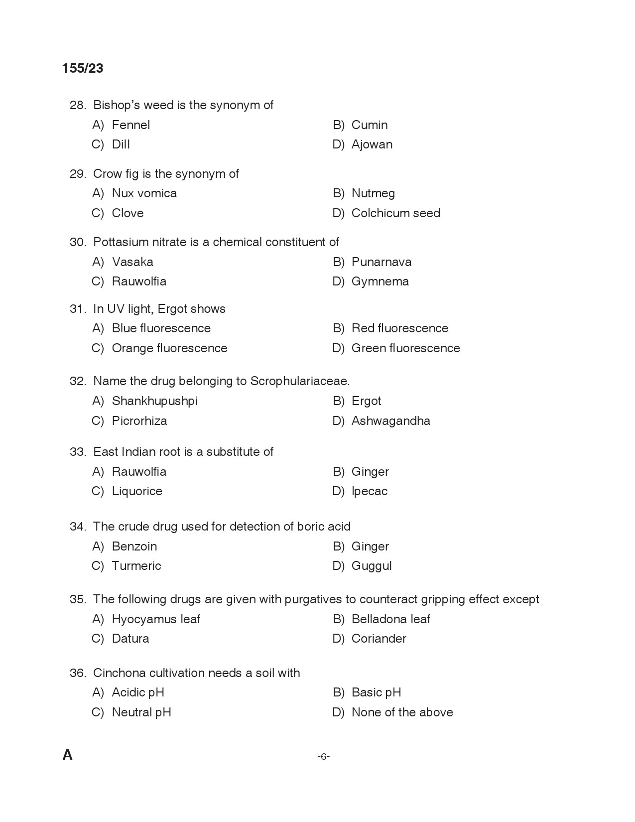 KPSC Laboratory Technician Exam 2023 Code 1552023 5