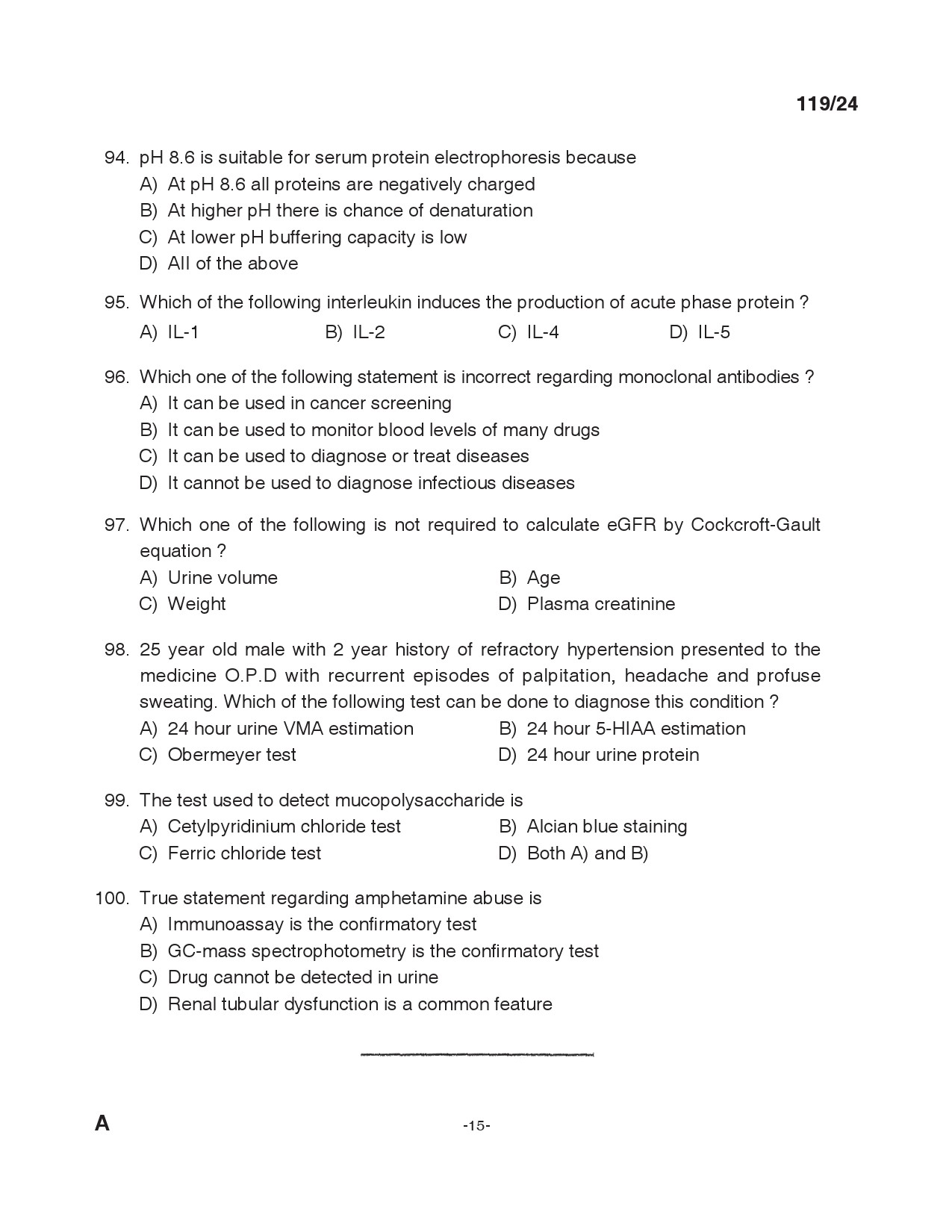 KPSC Laboratory Technician Grade II Exam 2024 Code 119 2024 14