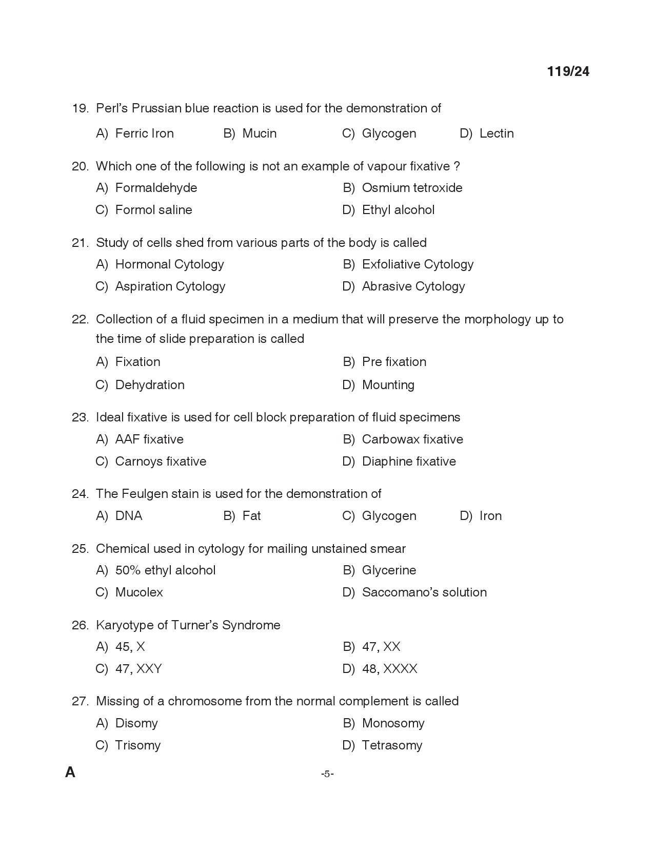 KPSC Laboratory Technician Grade II Exam 2024 Code 119 2024 4