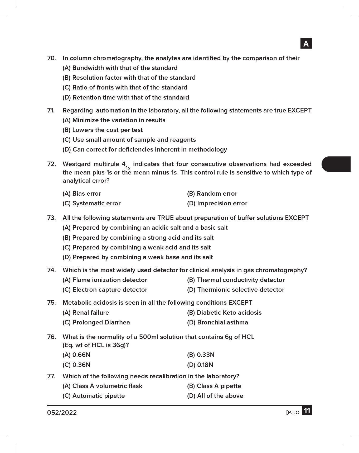 KPSC Mortuary Technician Grade II Exam 2022 Code 0522022 10