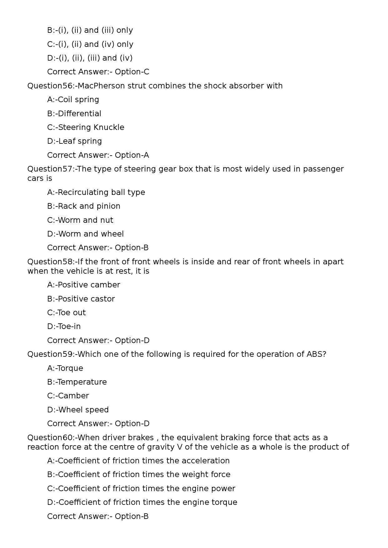 KPSC Lecturer in Automobile Engineering Exam 2023 Code 1052023OL 11