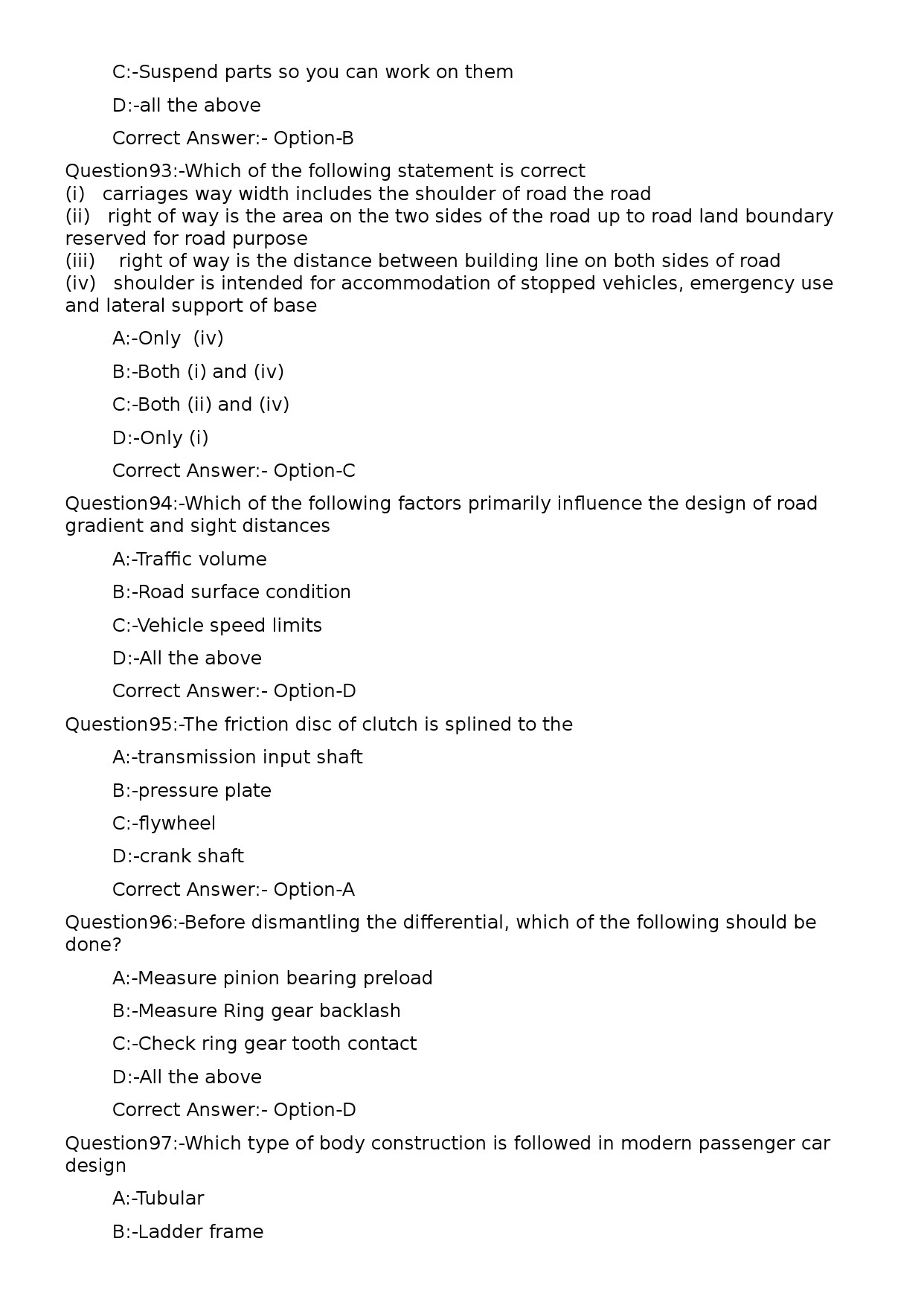 KPSC Lecturer in Automobile Engineering Exam 2023 Code 1052023OL 18