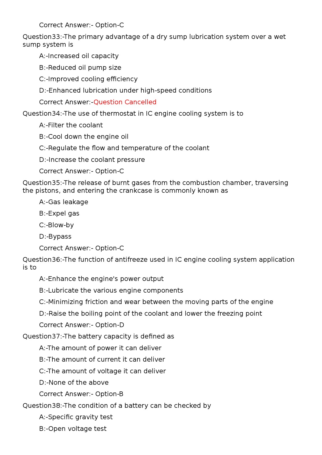 KPSC Lecturer in Automobile Engineering Exam 2023 Code 1052023OL 7