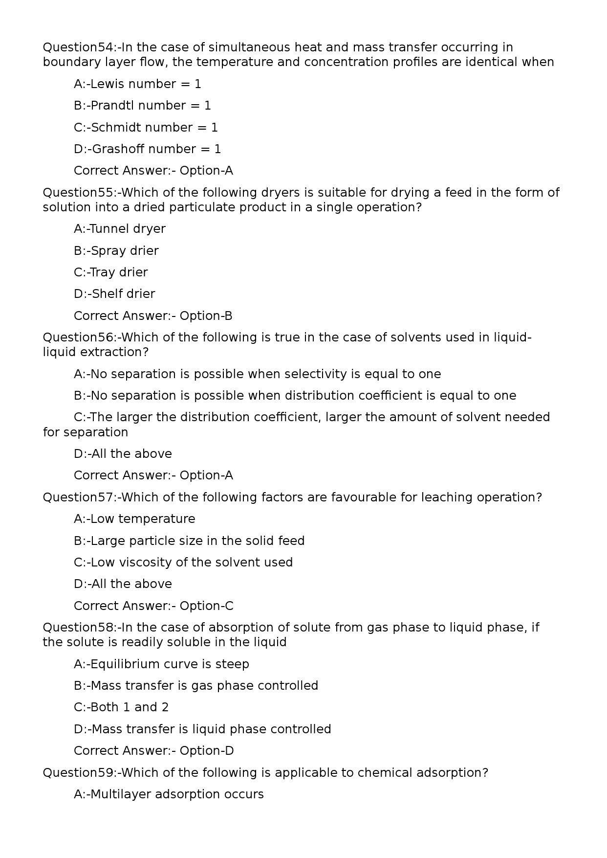 KPSC Lecturer in Chemical Engineering Exam 2024 Code 812024OL 12