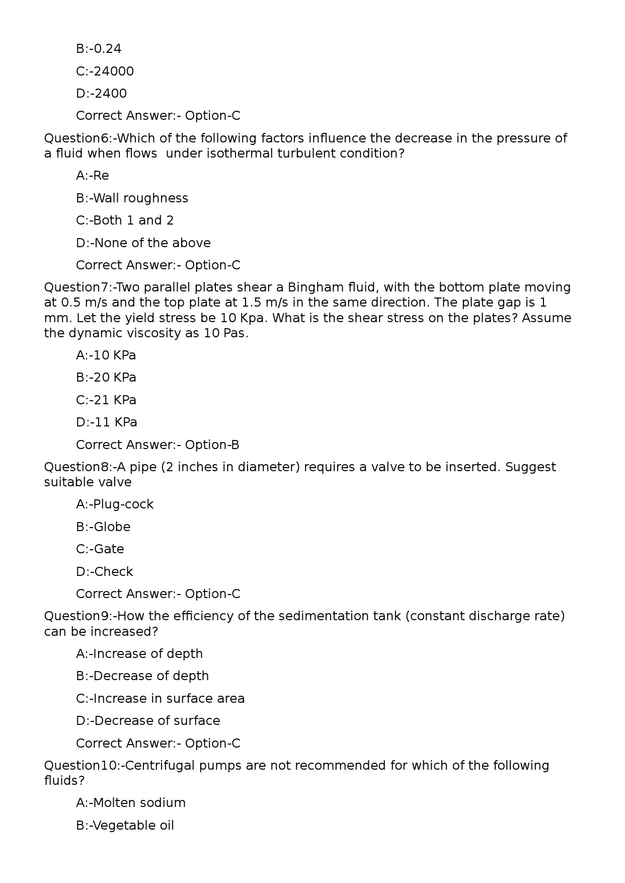 KPSC Lecturer in Chemical Engineering Exam 2024 Code 812024OL 2