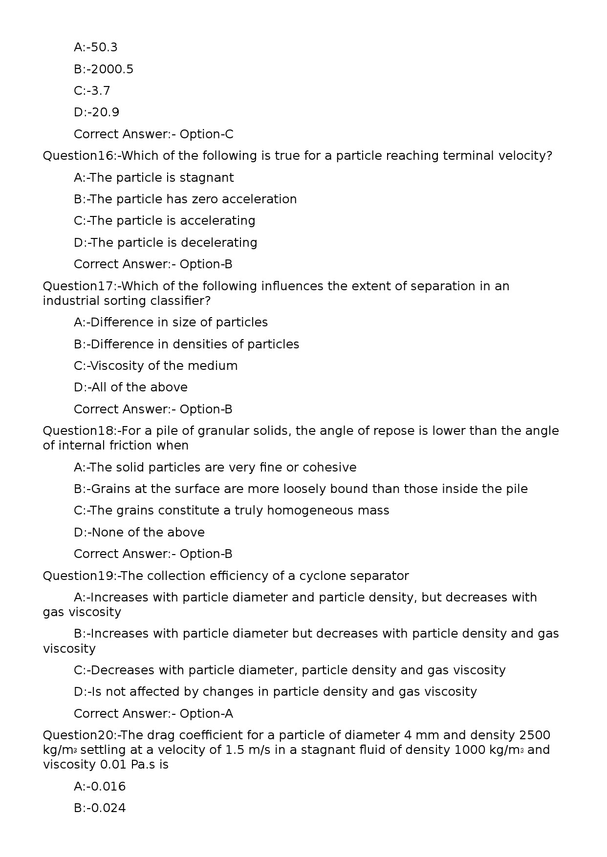 KPSC Lecturer in Chemical Engineering Exam 2024 Code 812024OL 4