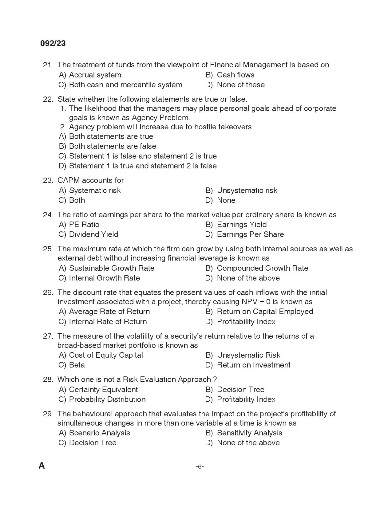 KPSC Lecturer in Commerce Exam 2023 Code 0922023 5