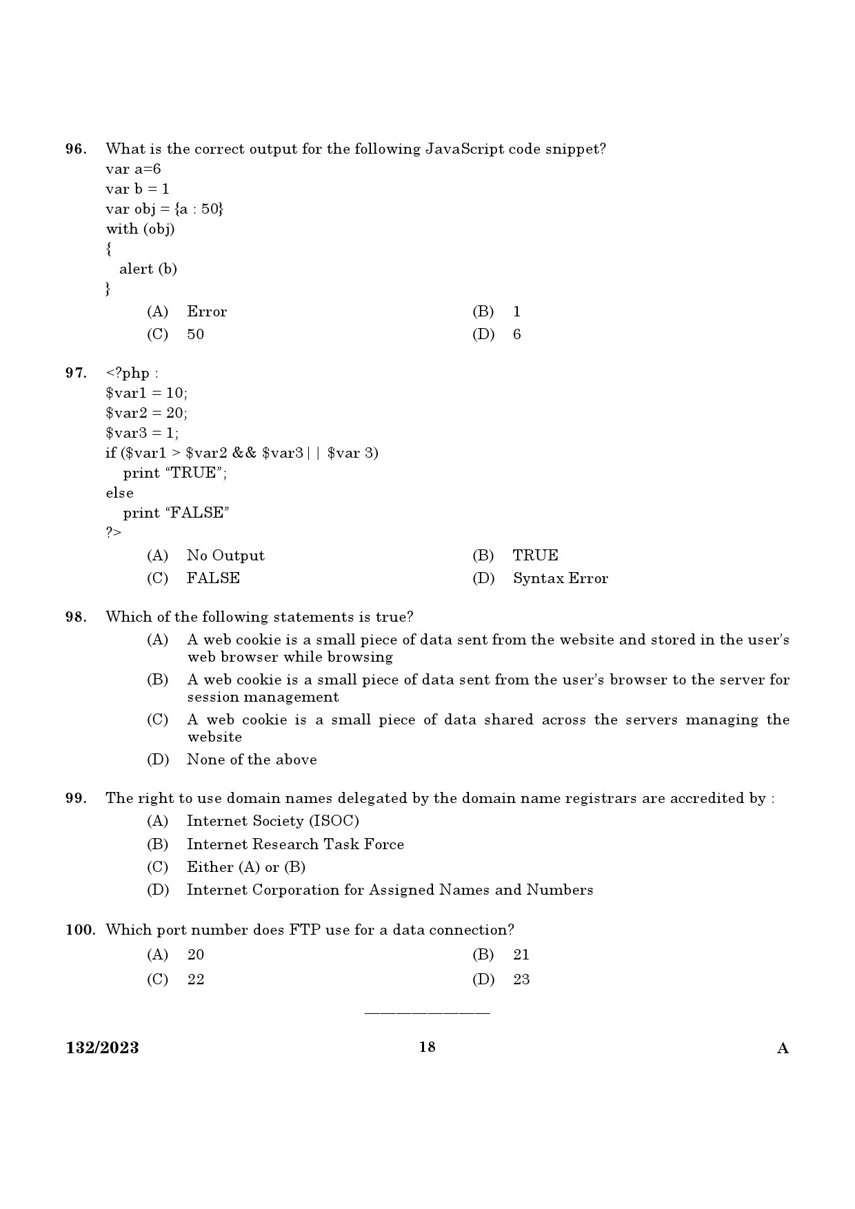 KPSC Lecturer in Computer Engineering Exam 2023 Code 1322023 16