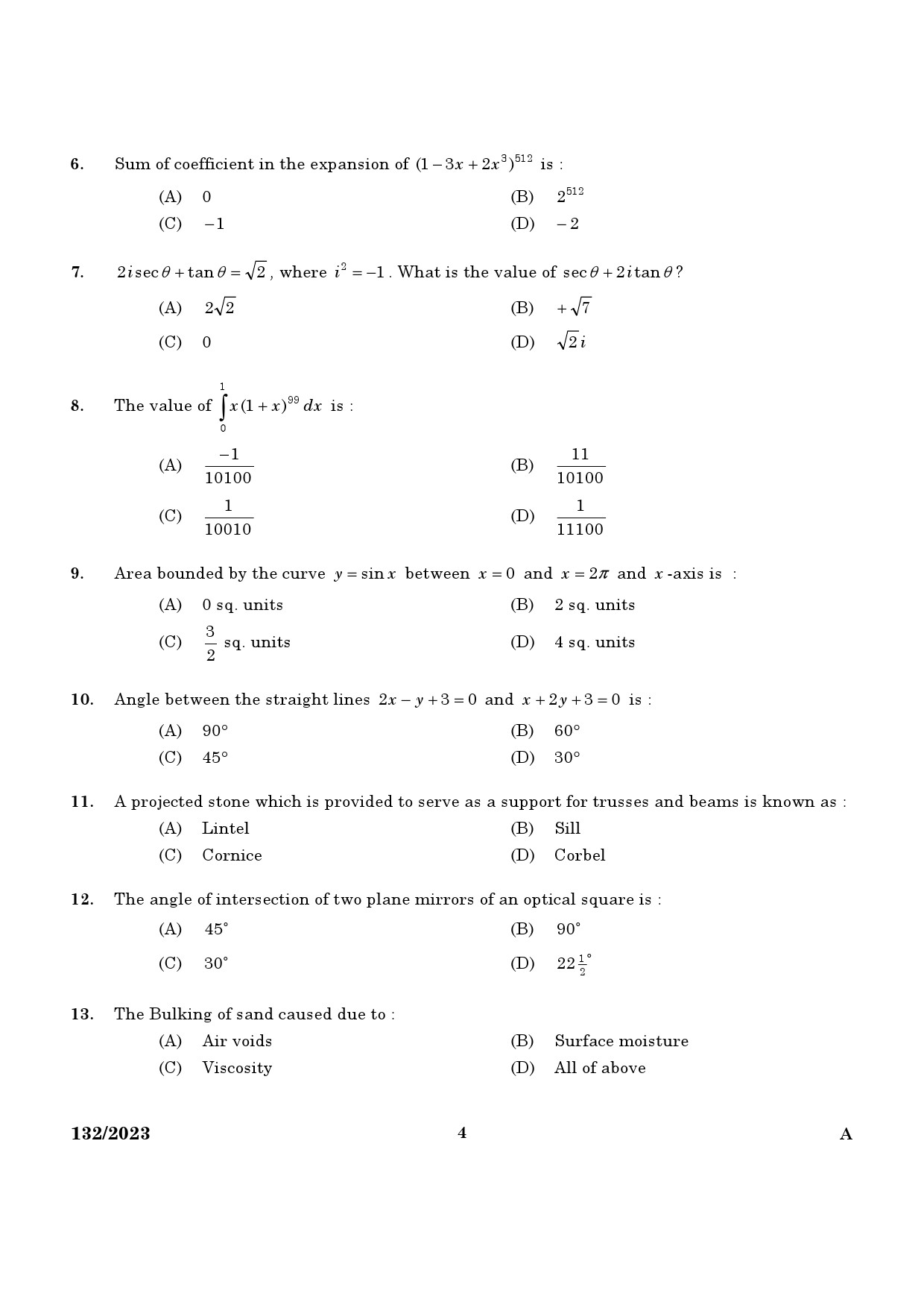 KPSC Lecturer in Computer Engineering Exam 2023 Code 1322023 2