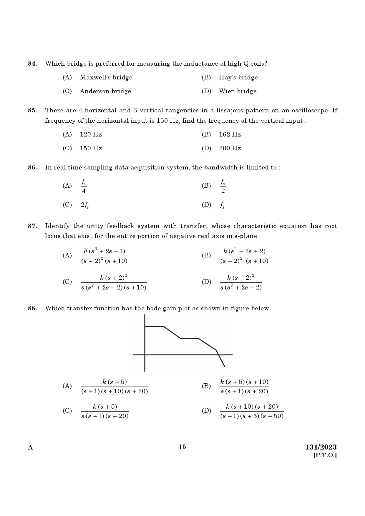 KPSC Lecturer in Electrical and Electronics Engineering Exam 2023 Code 1312023 13