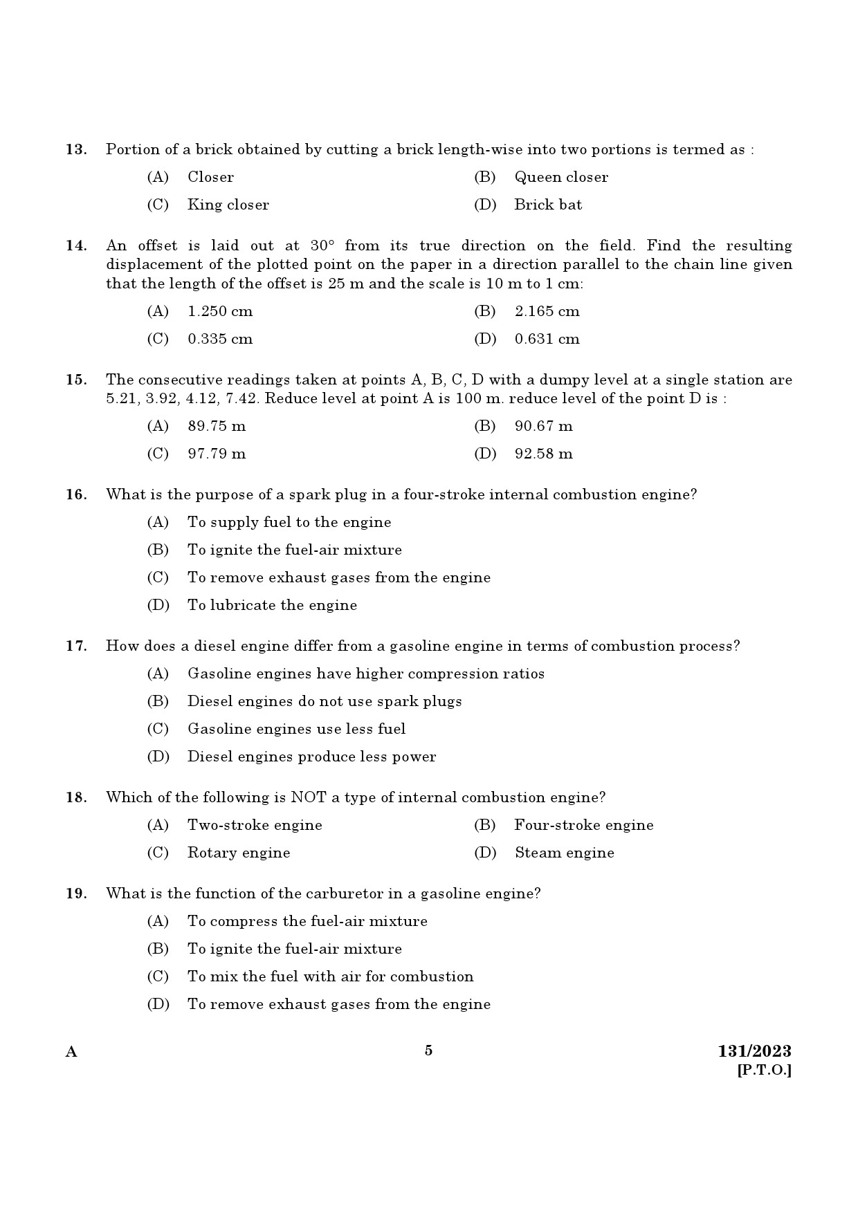 KPSC Lecturer in Electrical and Electronics Engineering Exam 2023 Code 1312023 3