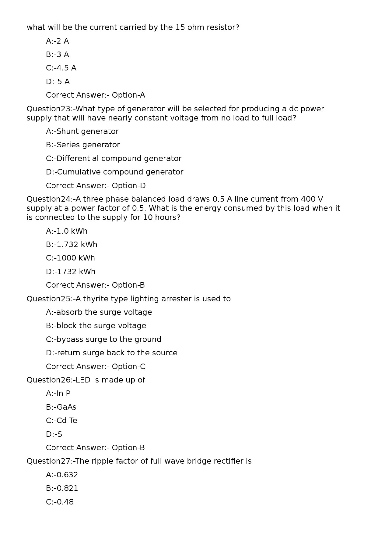 KPSC Lecturer in Electronics and Instrumentation Exam 2023 Code 1212023OL 5