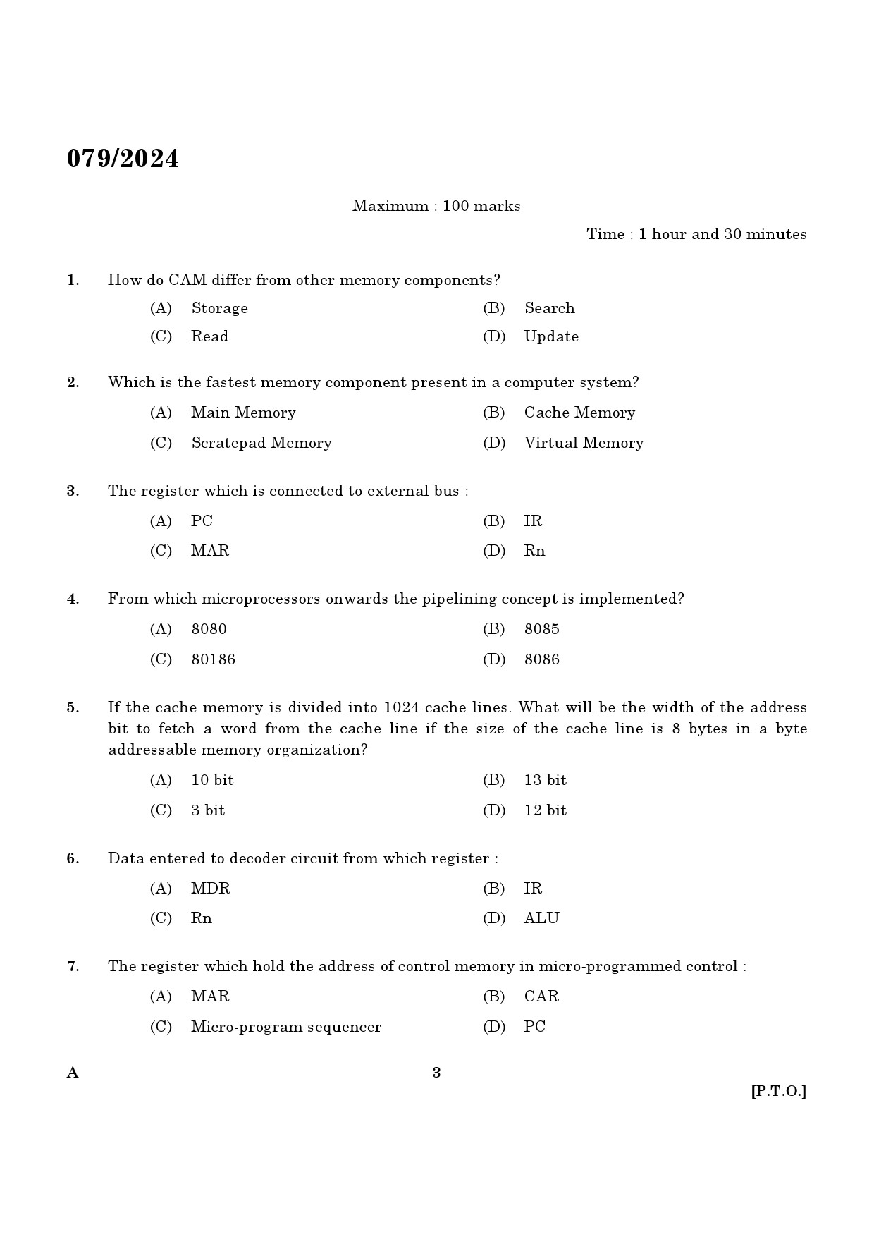 KPSC Lecturer in Information Technology Exam 2024 Code 0792024 1