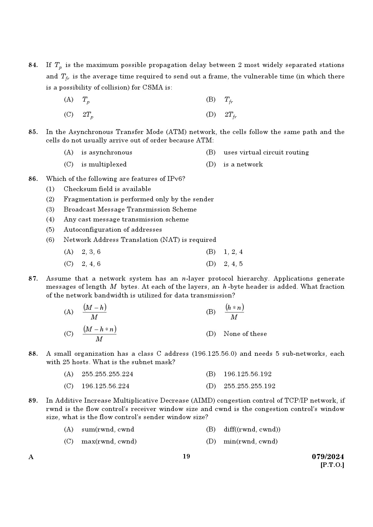 KPSC Lecturer in Information Technology Exam 2024 Code 0792024 17