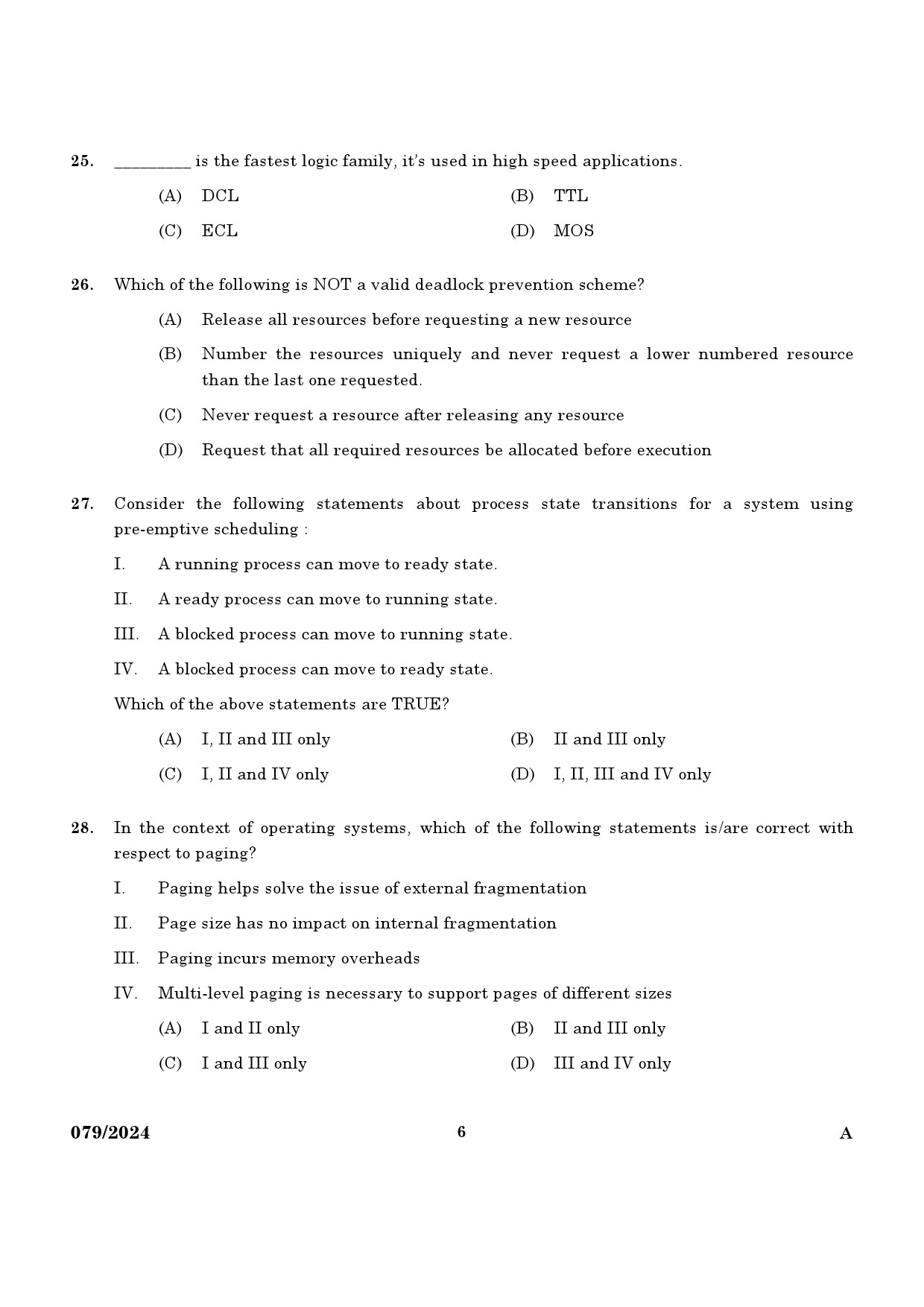 KPSC Lecturer in Information Technology Exam 2024 Code 0792024 4